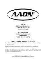 Предварительный просмотр 48 страницы AAON ProFit WV Series Installation Operation & Maintenance