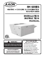 AAON RM Series Installation Instructions Manual preview