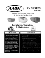 AAON RN Series Installation Operation & Maintenance предпросмотр