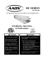 AAON RZ Series Installation Operation & Maintenance preview