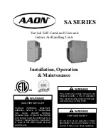 AAON SA-028 Installation Operation & Maintenance preview