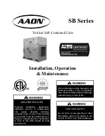 AAON SB series Installation Operation & Maintenance preview