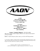 Предварительный просмотр 84 страницы AAON V3-A Installation, Operation & Maintenance Instructions Manual