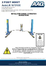 AAQ 167212E Installation Manual & Operation Instructions preview