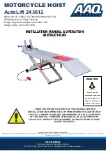 AAQ AutoLift 243612 Installation Manual & Operation Instructions preview