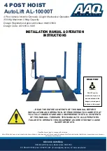 AAQ AutoLift AL-10000T Installation Manual & Operation Instructions preview