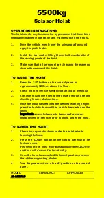 Preview for 27 page of AAQ AutoLift AL-162016 Installation Manual & Operation Instructions