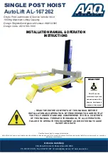 AAQ AutoLift AL-167262 Installation Manual & Operation Instructions предпросмотр