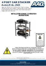 AAQ AutoLift AL-2525 Installation Manual & Operation Instructions preview