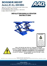 AAQ AutoLift AL-3000BG Installation Manual & Operation Instructions preview