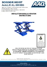 Preview for 1 page of AAQ AutoLift AL-3000BG Installation Manual & Operation Instructions