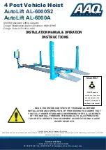 Preview for 1 page of AAQ AutoLift AL-6000A Installation Manual & Operation Instructions