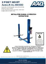 AAQ AutoLift AL-900DD Installation Manual Operating Instructions preview