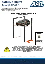 AAQ AutoLift FP-VRC Installation Manual & Operation Instructions preview