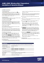 Preview for 3 page of AARC Systems EVAC ARX43E52 Installation & Operation Manual