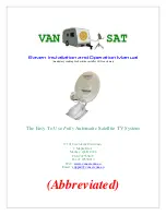 Preview for 1 page of Aardvark VANSAT Raven Installation And Operation Manual