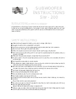 Предварительный просмотр 1 страницы Aaron SW-200 Instructions