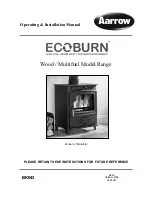 Aarrow Ecoburn 11 Multifuel Operating & Installation Manual предпросмотр