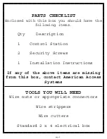 Preview for 3 page of AAS Advantage DKE 26-100sg Installation And Programming Instructions