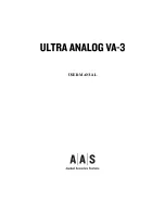 AAS ULTRA ANALOG VA-3 User Manual preview