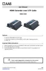 Preview for 1 page of AAS VDHE-300 User Manual