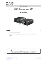 AAS VHDE1-200 User Manual preview