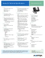 Предварительный просмотр 2 страницы Aastra 53I Technical Specifications