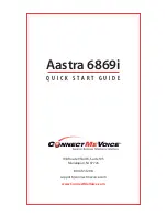 Предварительный просмотр 1 страницы Aastra 6869i Quick Start Manual