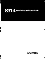 Preview for 1 page of Aastra 8314 Installation And User Manual