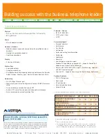 Preview for 2 page of Aastra 9112I Technical Specifications