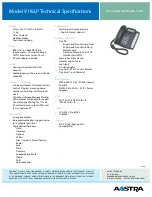 Предварительный просмотр 2 страницы Aastra 9116LP Technical Specifications