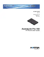 Предварительный просмотр 1 страницы Aastra AastraLink Pro 160 User Manual