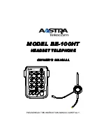 Preview for 1 page of Aastra BE-100HT Owner'S Manual