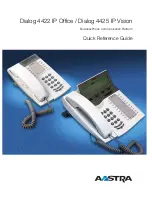 Предварительный просмотр 1 страницы Aastra Dialog 4422 IP Office Quick Reference Manual