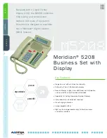 Предварительный просмотр 1 страницы Aastra Meridian 5208 Specifications