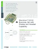 Предварительный просмотр 1 страницы Aastra Meridian 5216 User Manual