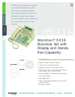 Aastra MERIDIAN M5316 Specifications preview