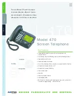 Preview for 1 page of Aastra PT-470 Specifications