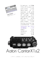 AAton Cantar X1 User Manual preview