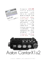 AAton Cantar X1 User Manual предпросмотр