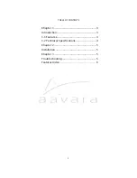 Предварительный просмотр 2 страницы AAVARA PS122 Installation Manual