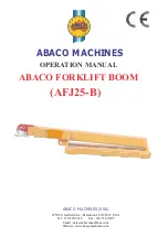 ABACO MACHINES AFJ25-B Operation Manual preview