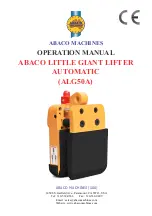 ABACO MACHINES ALG50A Operation Manual preview