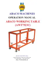 ABACO MACHINES AWT7523C Operation Manual предпросмотр