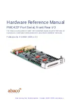 Предварительный просмотр 2 страницы abaco systems PMC423 Hardware Reference Manual