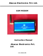 ABACUS AGSM-01 Instruction Manual preview