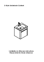 Предварительный просмотр 1 страницы ABACUS D-Style Underbasin Cabinet Installation & Aftercare Instructions