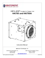 ABATEMENT HEPA-AIRE HA700 Instruction Manual preview