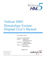 Preview for 3 page of Abaxis VetScan HM5 Operator'S Manual