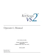 Abaxis VetScan vs2 Operator'S Manual preview